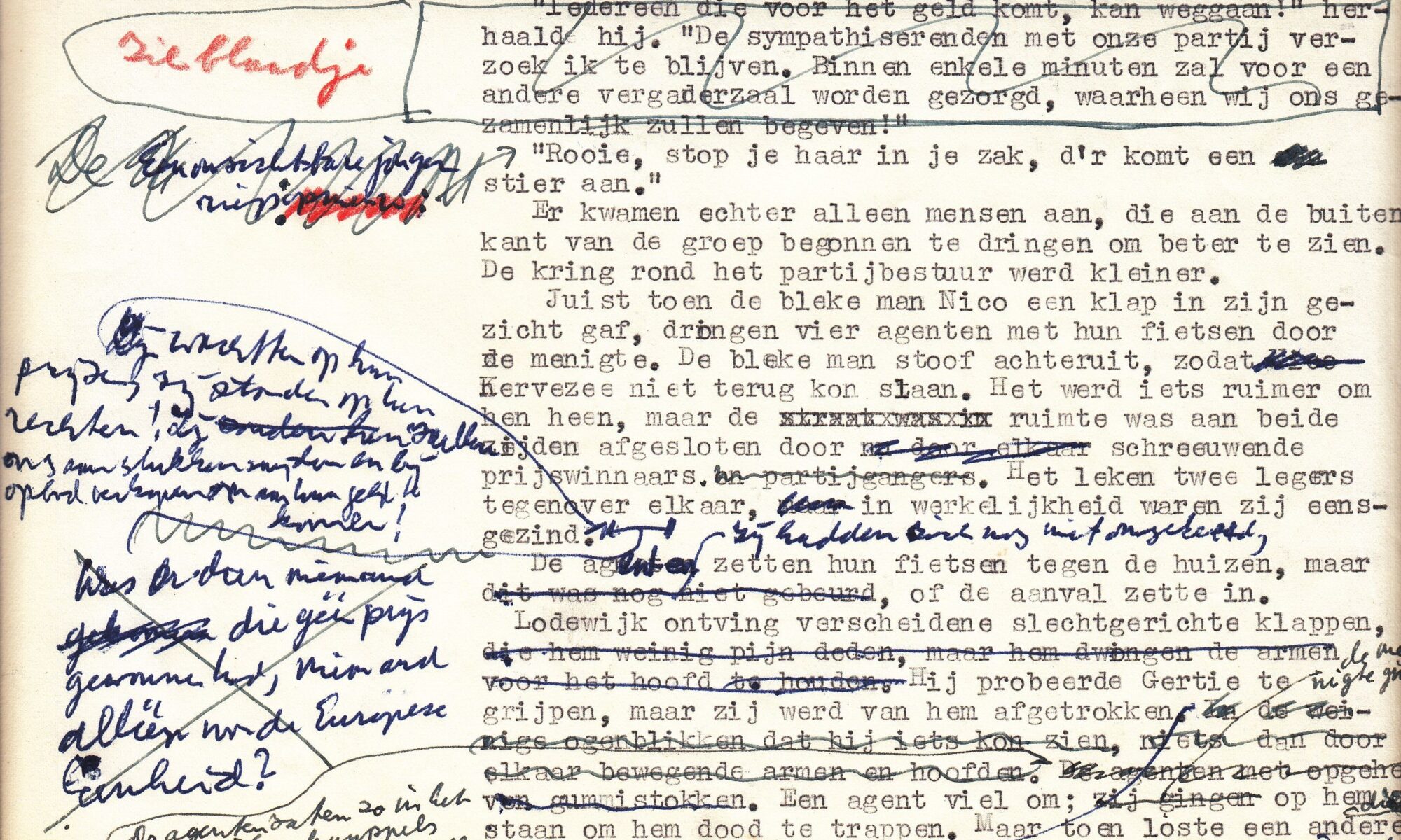 Fragment uit het typoscript van "Ik heb altijd gelijk"