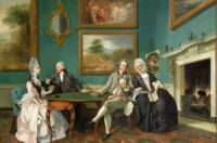 The Dutton Family in the Drawing Room of Sherborne Park, Gloucestershire, c. 1772. Johann Zoffany (German, 1733–1810). Oil on canvas; unframed: 101.5 x 127 cm (39 15/16 x 50 in.); framed: 124.5 x 149.9 x 7.6 cm (49 x 59 x 3 in.). The Cleveland Museum of Art, Leonard C. Hanna Jr. Fund, 2023.122