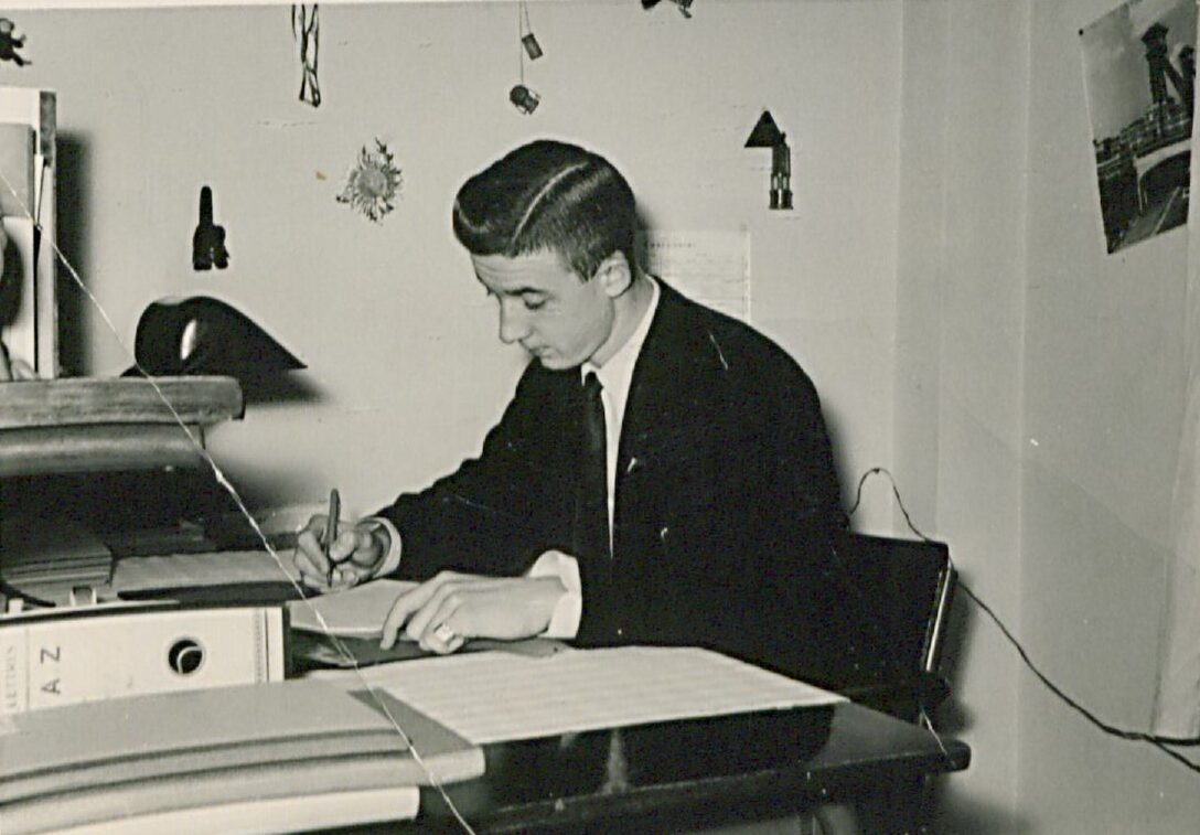 Student op kot in de jaren 1950