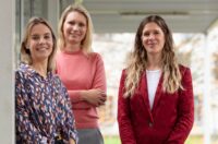 Universiteitsfonds nieuw team. Yasmien Hoefkens, Eline Joukes, Erlin Theunick